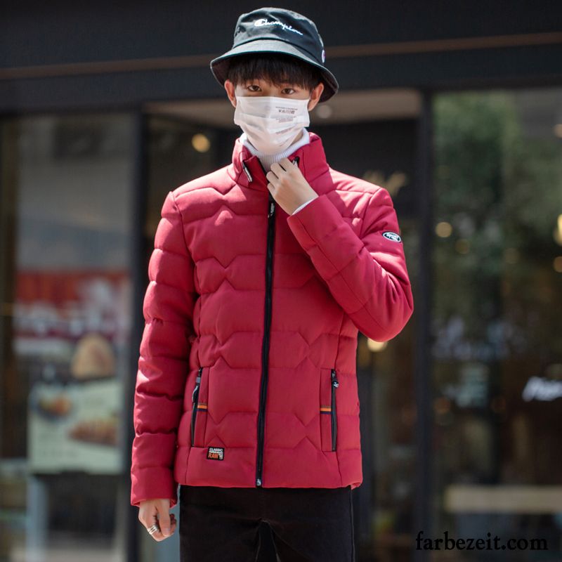 Ultraleichte Daunenjacke Herren Überzieher Winter Trend Rote Baumwollgepolsterte Baumwolle Kleider Neu Persönlichkeit Kaufen