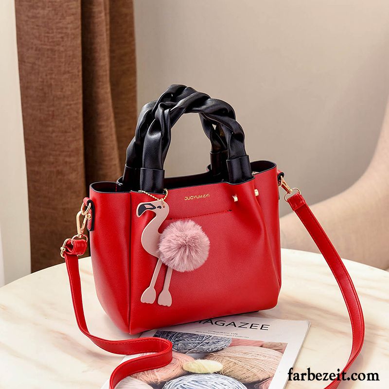 Umhängetaschen Damen Große Tasche 2018 Neu Herbst Trend All Match Rot