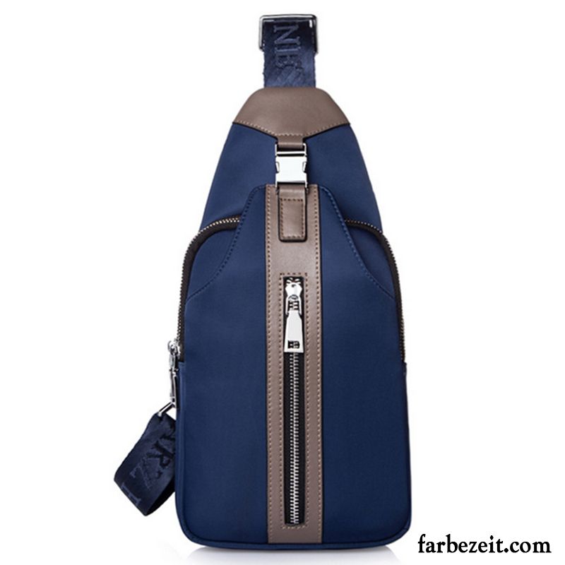 Umhängetaschen Herren Mini Trend Neu Freizeit Brusttasche Stoff Blau