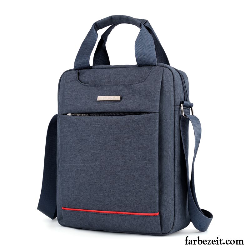 Umhängetaschen Herren Stoff Freizeit Business Oxford Tuch Handtasche Wasserdicht Grau