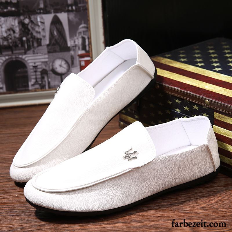 Wanderschuhe Herren Halbschuhe Slip-on Feder England Lederschue Faul Casual Schuhe Fahrschuhe Trend Neue Günstig