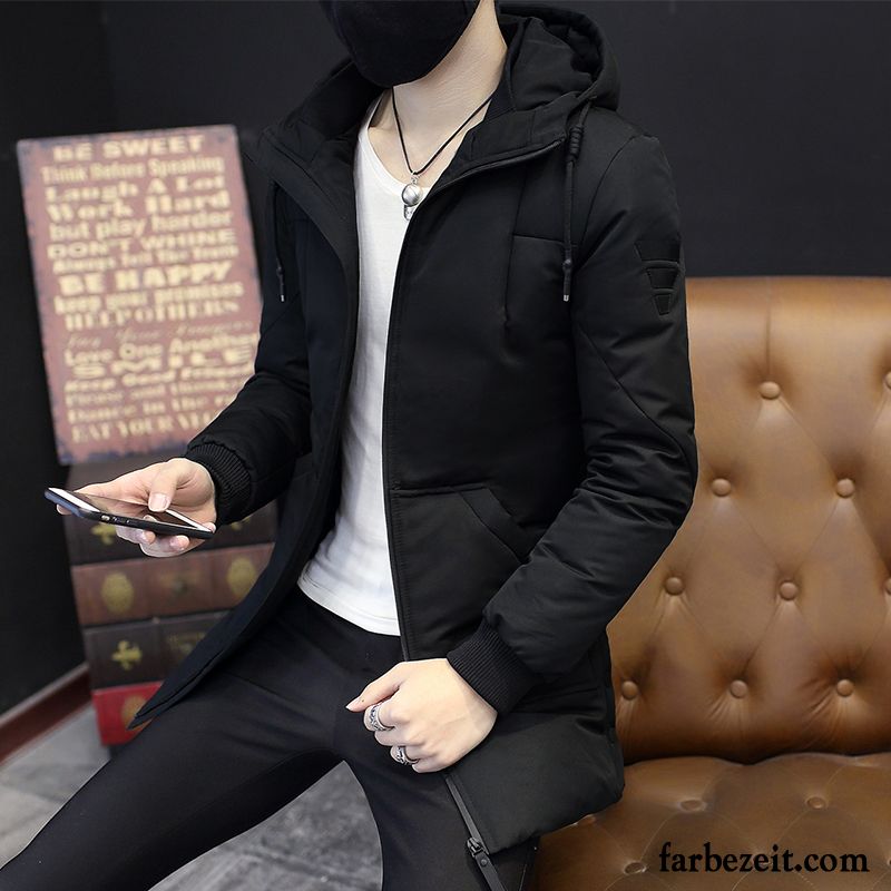 Warme Jacke Herren Neu Winter Trend Winterkleidung Überzieher Jugend Daunenjacke Schlank Langer Abschnitt Kaufen