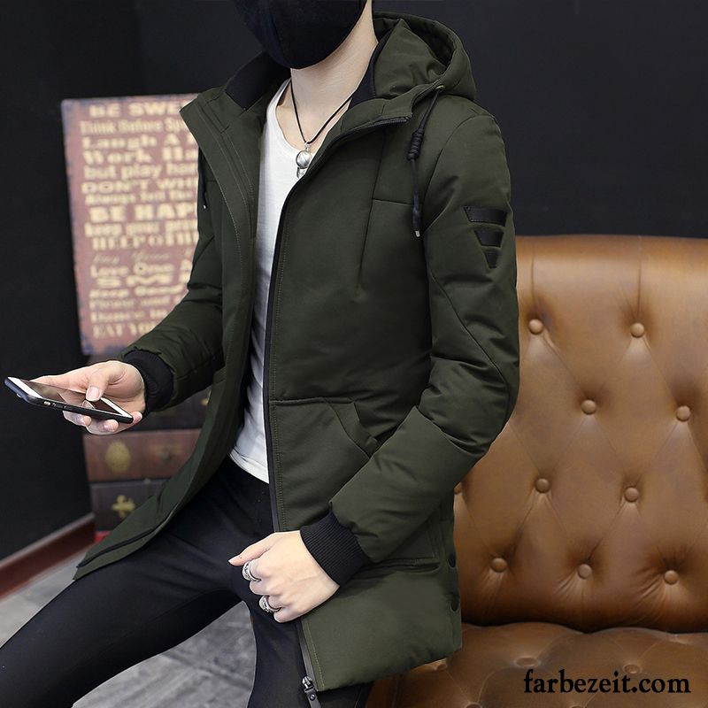 Warme Jacke Herren Neu Winter Trend Winterkleidung Überzieher Jugend Daunenjacke Schlank Langer Abschnitt Kaufen