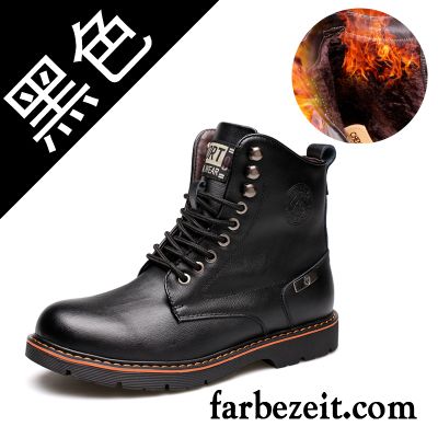 Wasserdichte Herren Hohe Trend Thermische Martin Stiehlt Leder England Plus Samt Cargo Schuhe Winter Baumwolle Schuhe Günstig