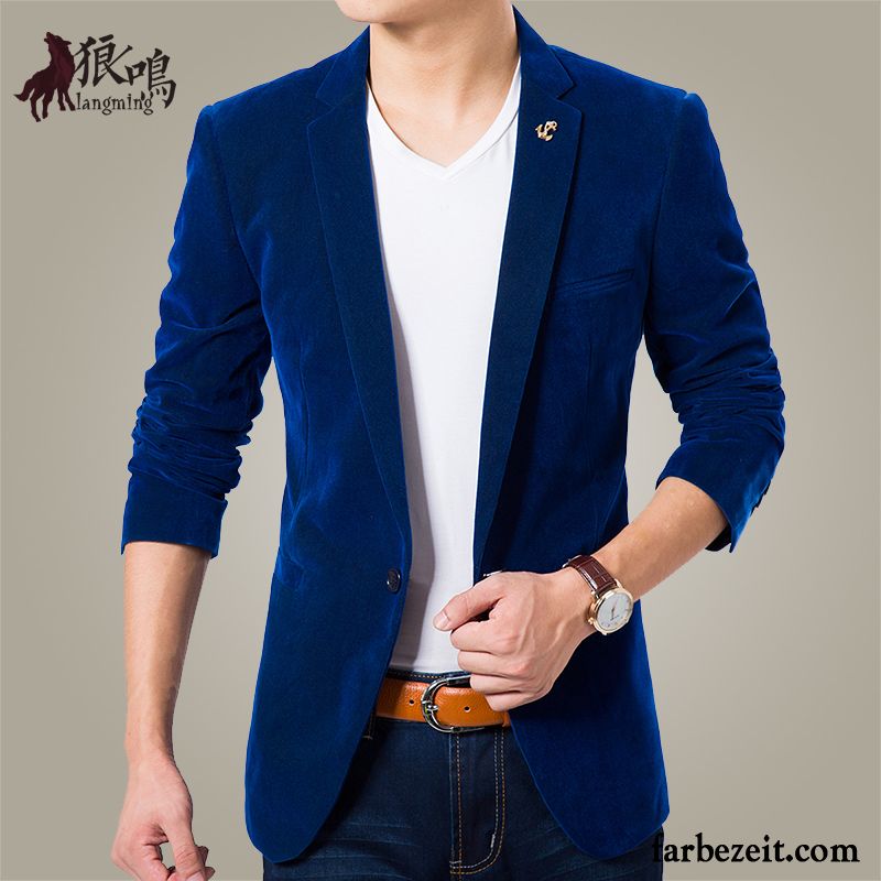 Weiße Anzüge Männer Winter Anzüg Schlank Herbst Kleid Überzieher Wolf Herren Golden Blazer Verkaufen