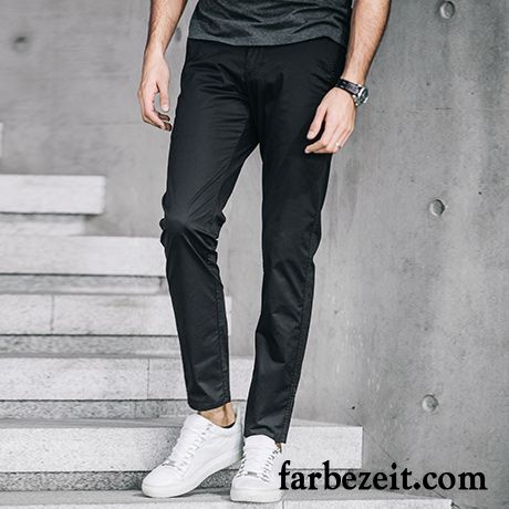 Weiße Hose Herren Grün Lange Dünn Schlank Hose Trend Schmales Bein Freizeit Sommer Sale