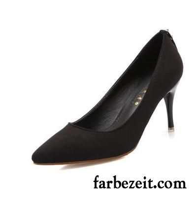 Weiße Pumps Damen Wildleder Spitze Allgleiches Herbst Pumps Ultra Schnürschuhe Neue Dünne Fersen Sexy Günstig