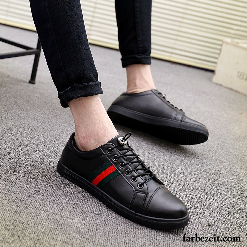 Weiße Sneaker Herren Casual Teenager Skaterschuhe Feder Trend Allgleiches Faul Lederschue Kaufen