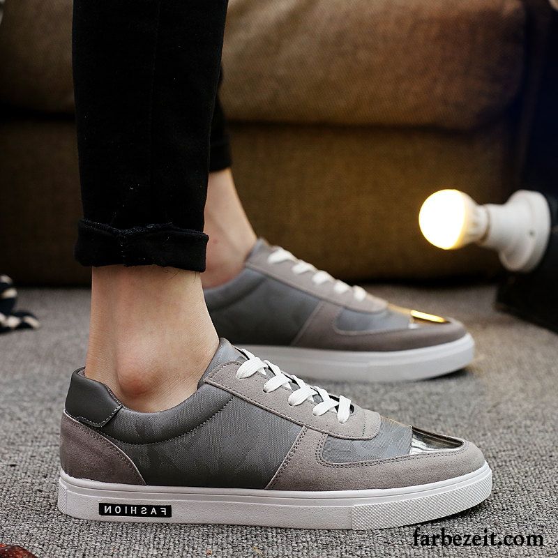 Weiße Sneaker Herren Casual Teenager Skaterschuhe Feder Trend Allgleiches Faul Lederschue Kaufen