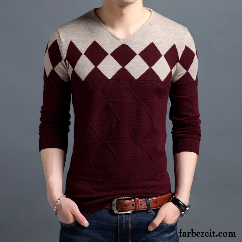 Weißer Rollkragenpullover Herren Gitter Schlank Pullover Trend Freizeit Dünn Herbst Strickwaren Jugend Neu Sale