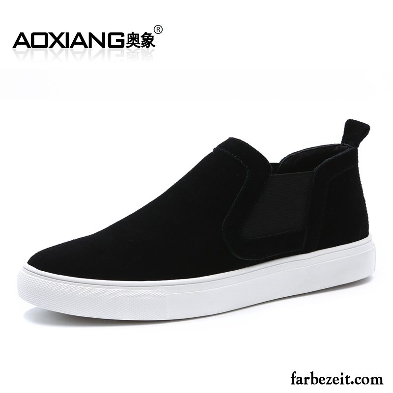 Wetterfeste Schuhe Herren Neue Echtleder Slip-on Feder Trend Allgleiches Halbschuhe Casual Kaufen