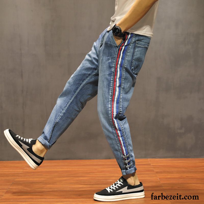 Hochwertige Jeans Herren Große Größe Hose Jeans Elastisch Herbst Lose Lange Harlan Schwarz Trend Günstig