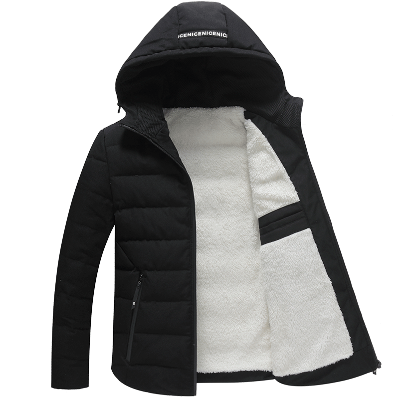 Winterjacke Daunen Herren Jugend Kapuze Schlank Überzieher Trend Winter Verdickung Daunenjacke Kurzer Absatz Günstig