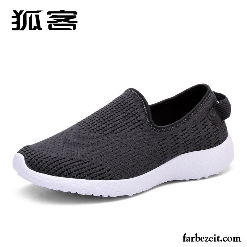 Winterschuhe Herren Gitter Casual Sommer Schuhe Fliegenschnur Skaterschuhe Feder Licht Sportschuhe Trend Billig