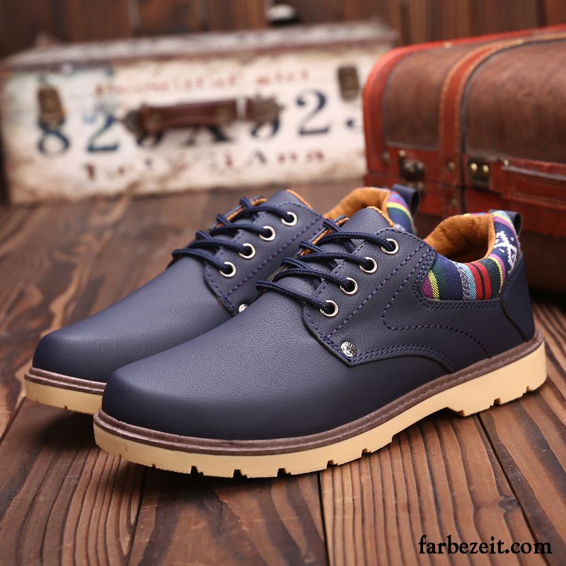 Winterschuhe Leder Wasserdicht Herren Casual Trend Neue England Lederschue Rutschsicher Feder Schuhe Arbeitsschuhe Tragen