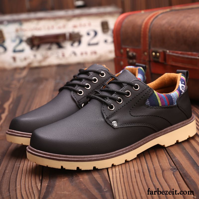 Winterschuhe Leder Wasserdicht Herren Casual Trend Neue England Lederschue Rutschsicher Feder Schuhe Arbeitsschuhe Tragen