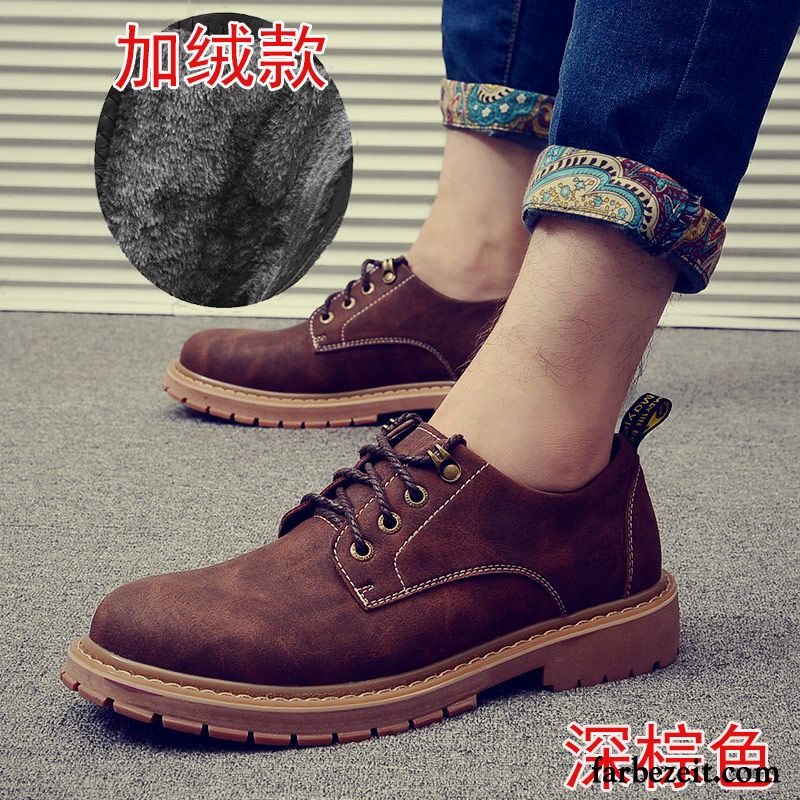 Winterstiefel Herren Martin Stiehlt Winter Arbeitsschuhe Lederschue Trend Niedrig Casual England Herbst Retro Billig