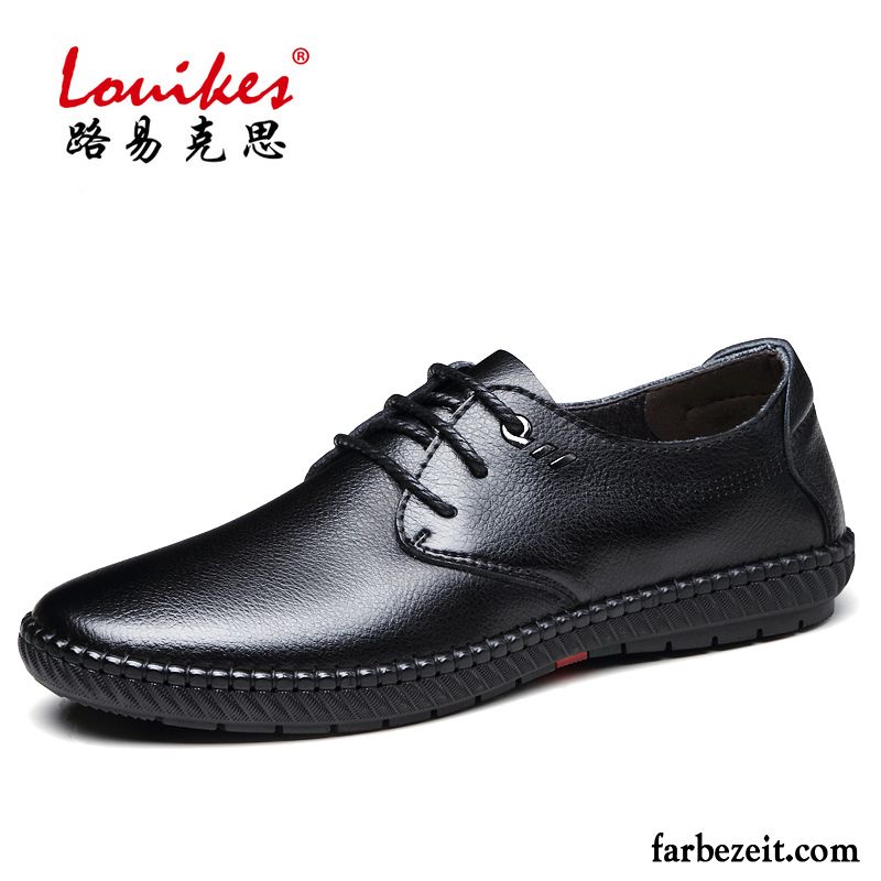 Anzug Schuhe Schwarz Echtleder Weiche Sohle England Herren Jugend Feder Schuhe Lederschue Casual Geschäft Trend Kaufen