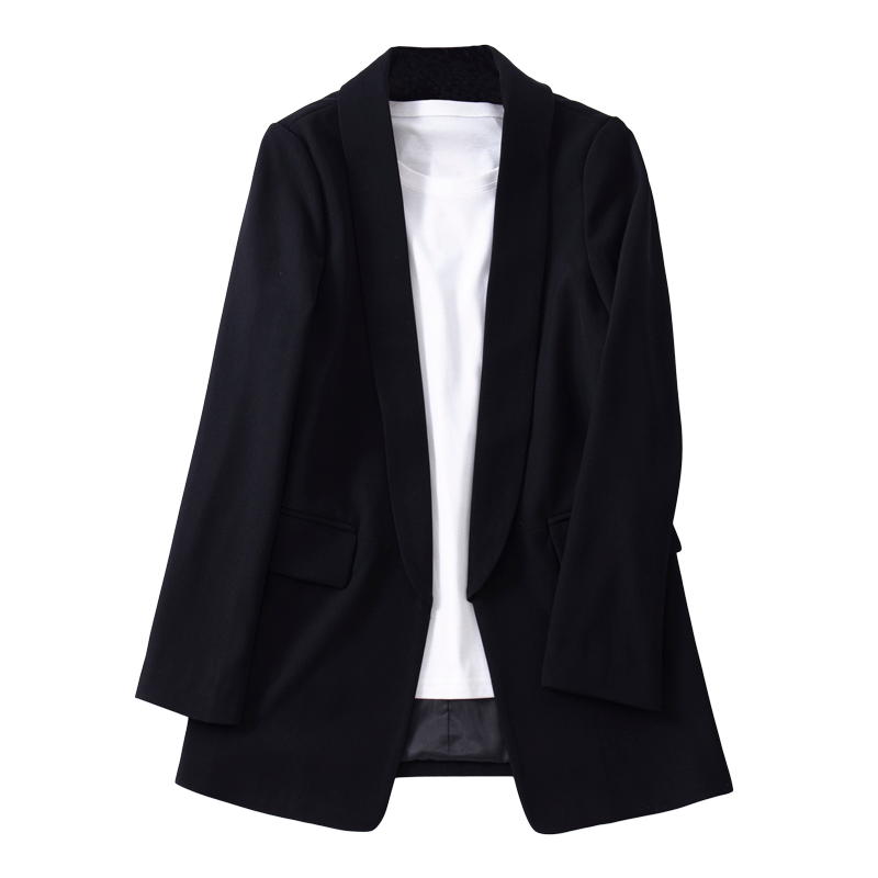 Blazer Damen Dünn Freizeit Mantel Anzug Baumwolle Überzieher Weiß Schwarz Rot
