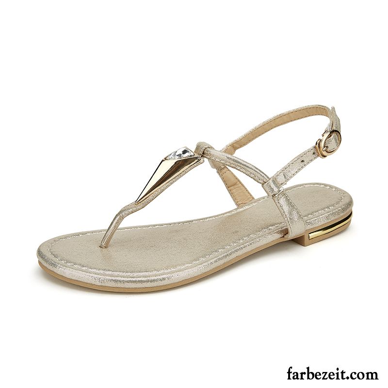 Damen Sandalen Beige Allgleiches Neue Schüler Sandalen Rutschsicher Flache Sommer Schuhe Sale