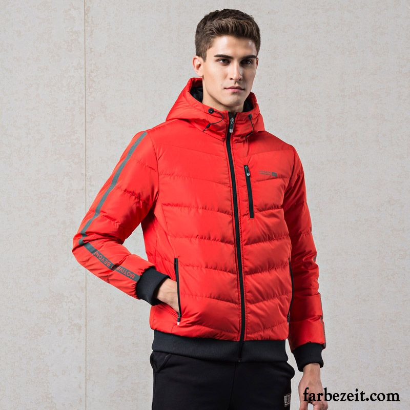 Daunenjacke Mode Herren Jacke Schüler Winter Daunenjacke Rote Warme Herbst Sport Günstig