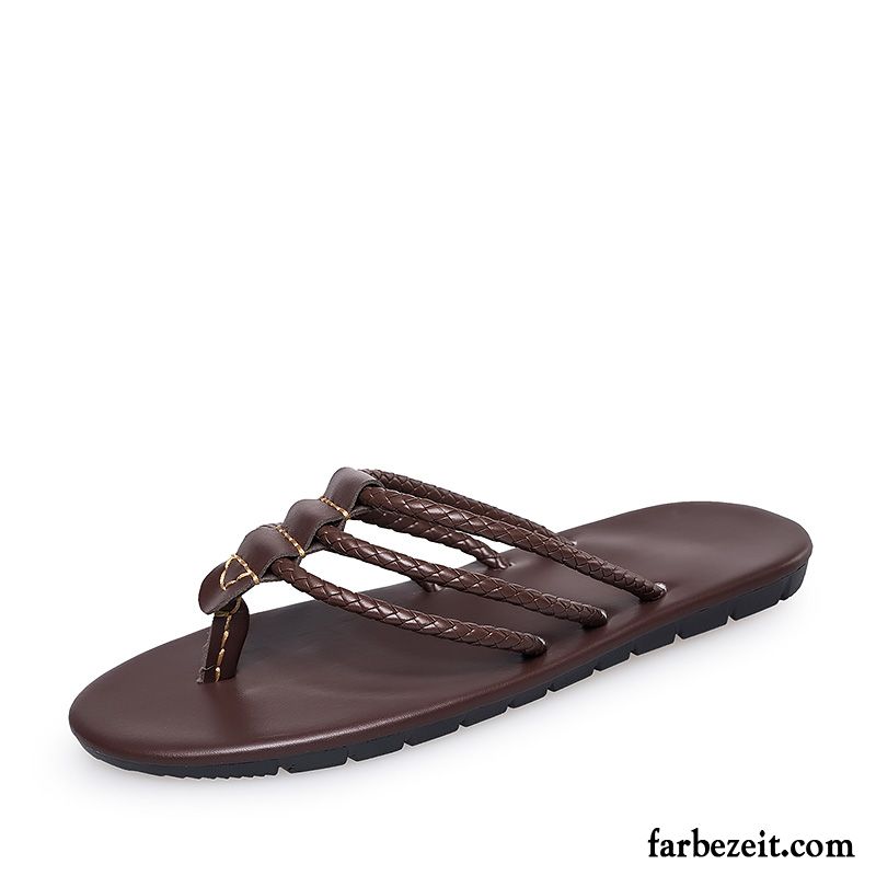 Flauschige Hausschuhe Rutschsicher Mode Sandalen Herren Pantolette Strand Sommer Casual Trend Verkaufen