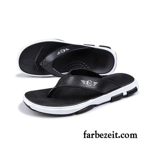 Flip Flops Herren Casual Sommer Hausschuhe Schwarz