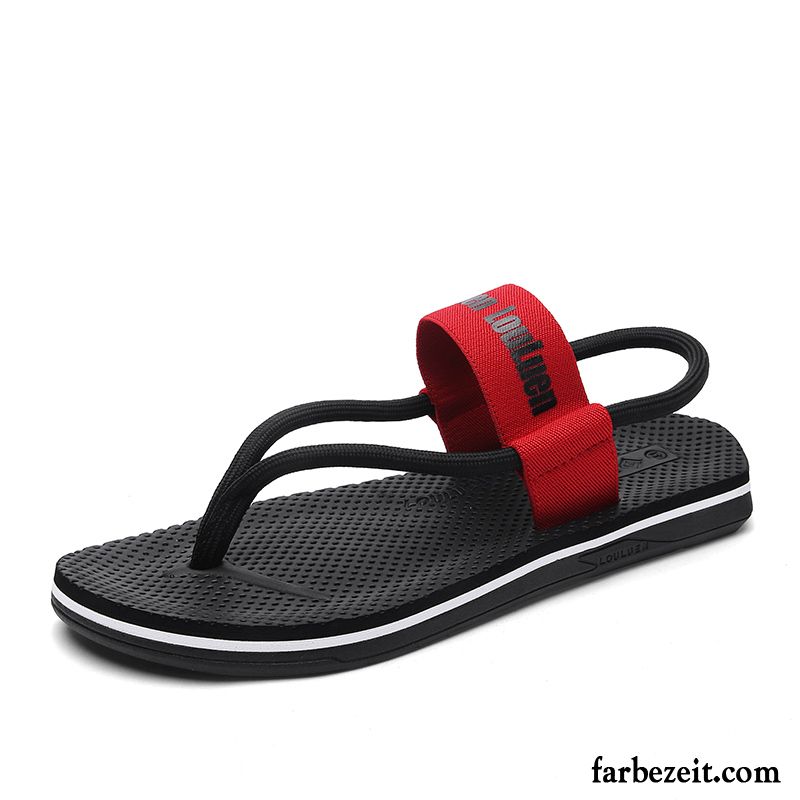 Flip Flops Herren Draussen Trend Persönlichkeit Neue Hausschuhe Mode Sandfarben Schwarz