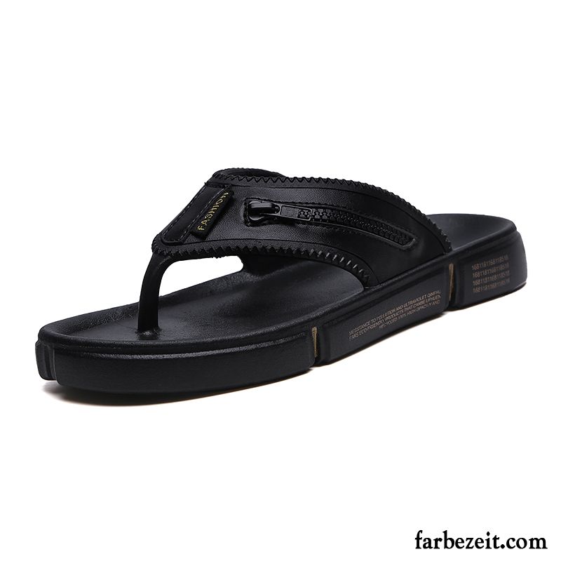 Flip Flops Herren Hausschuhe Persönlichkeit Sommer Neue Sandalen Trend Sandfarben Schwarz