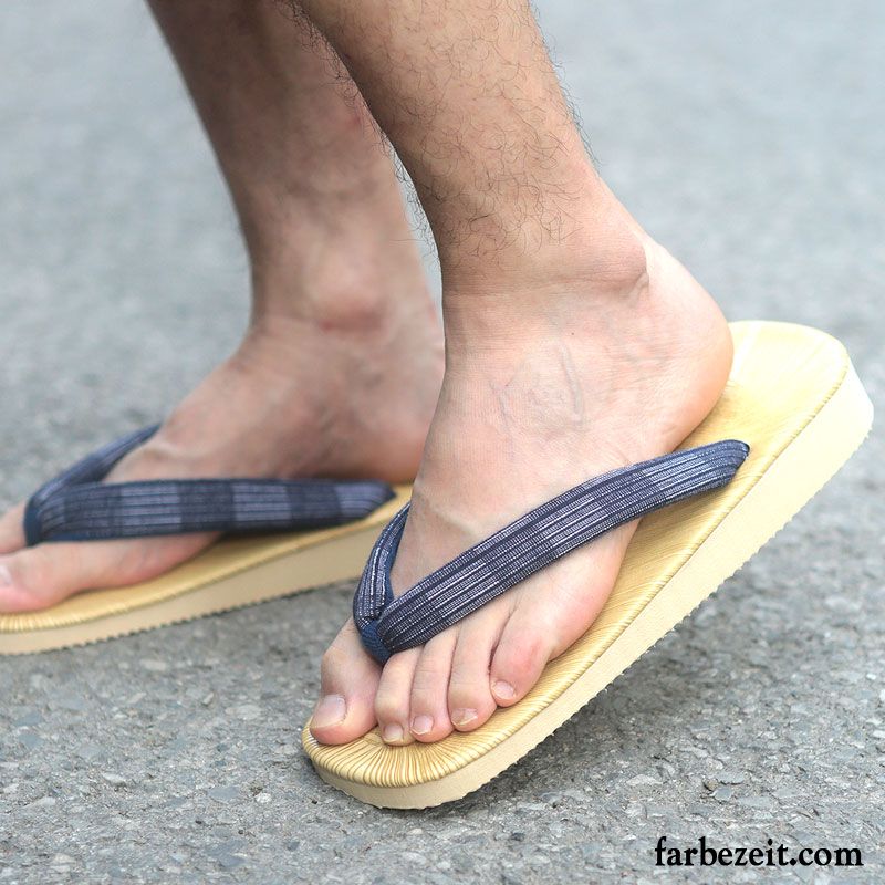 Flip Flops Herren Lovers Dicke Sohle Rutschsicher Dunkelblau