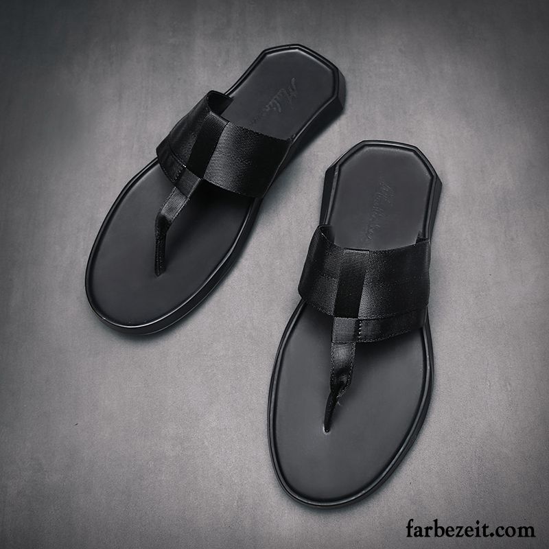 Flip Flops Herren Mode Schuhe Sommer Hausschuhe Persönlichkeit Neue Sandfarben Schwarz