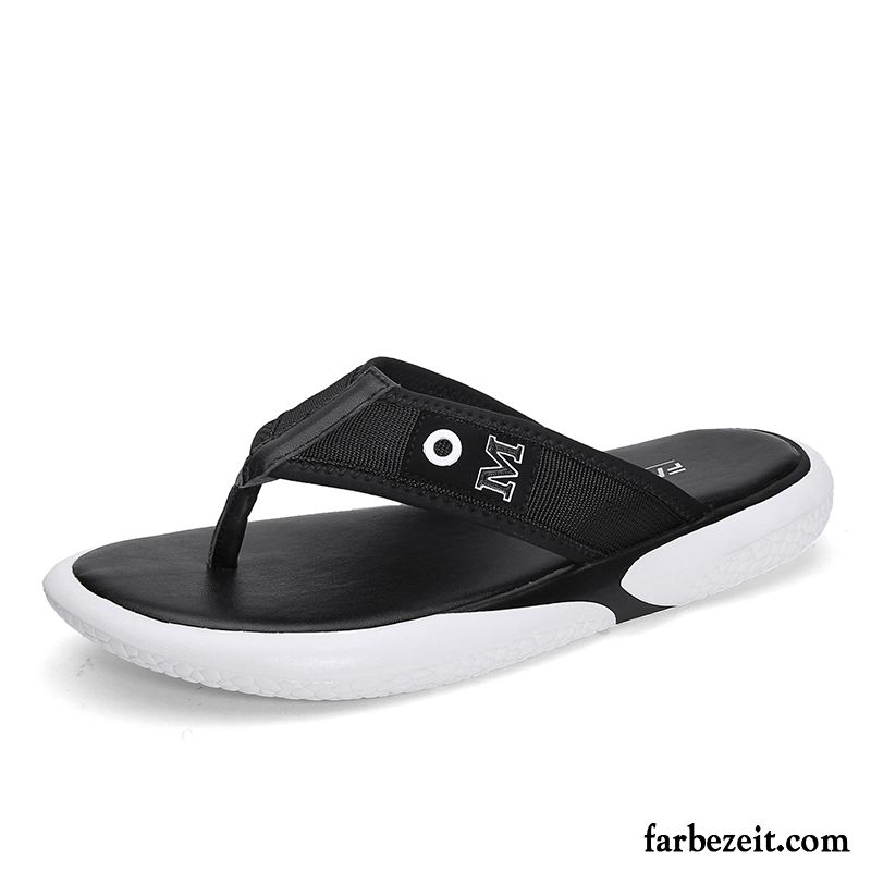 Flip Flops Herren Persönlichkeit Sommer Hausschuhe Trend Mode Neue Sandfarben Schwarz