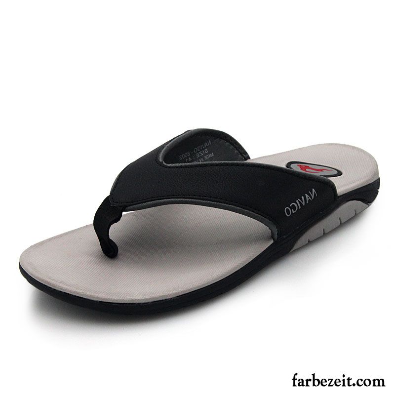 Flip Flops Herren Schuhe Draussen Mode Hausschuhe Täglich Beliebt Sandfarben Schwarz