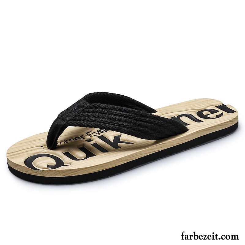 Flip Flops Herren Schuhe Hausschuhe Sommer Neue Trend Persönlichkeit Sandfarben Schwarz