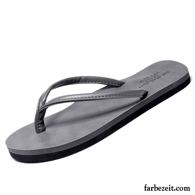 Flip Flops Herren Schuhe Persönlichkeit Lovers Trend Sommer Casual Sandfarben Grau