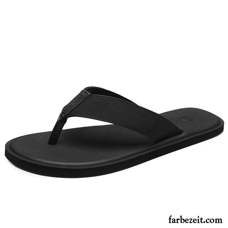 Flip Flops Herren Sommer Allgleiches Persönlichkeit Mode Neue Trend Schwarz