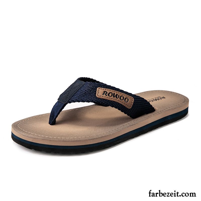 Flip Flops Herren Sommer Rutschsicher Neue Trend Hausschuhe Mode Sandfarben Braun