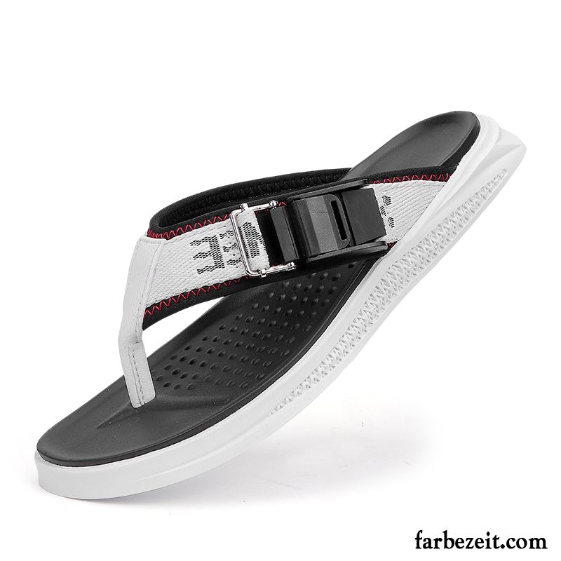 Flip Flops Herren Trend Sandalen Rutschsicher Sommer Weiche Sohle Neue Sandfarben Schwarz