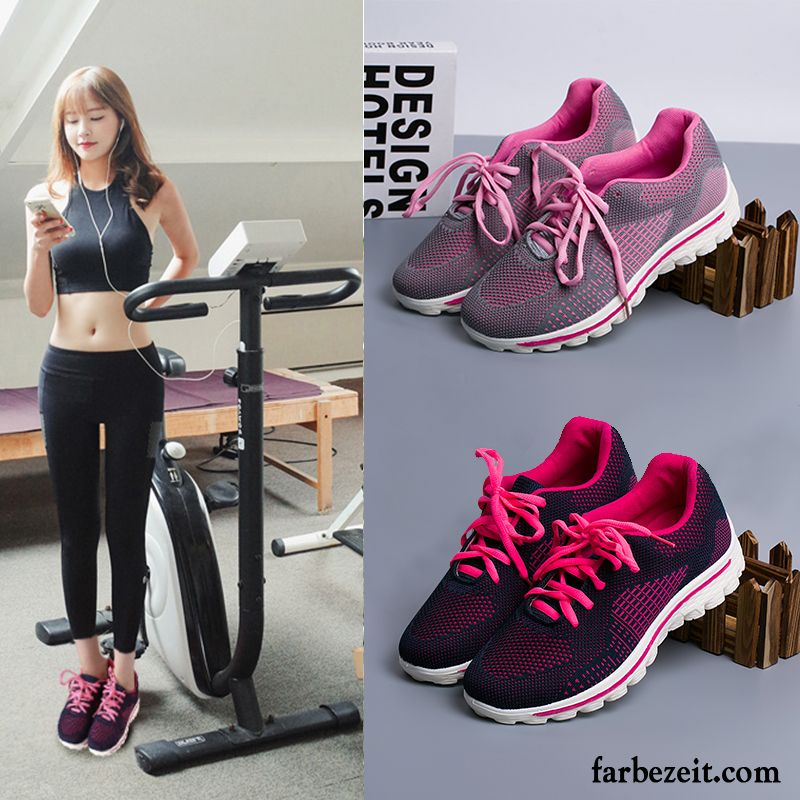 Goldene Turnschuhe Damen Atmungsaktiv Herbst Schüler Neue Cushioning Sportschuhe Net Feder Trend Schnürung Licht Laufschuhe Fitness Günstig