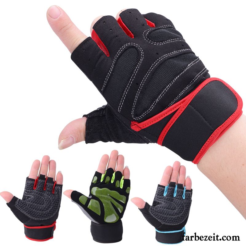 Handschuhe Herren Training Rutschfest Damen Instrumente Atmungsaktiv Sommer Schwarz