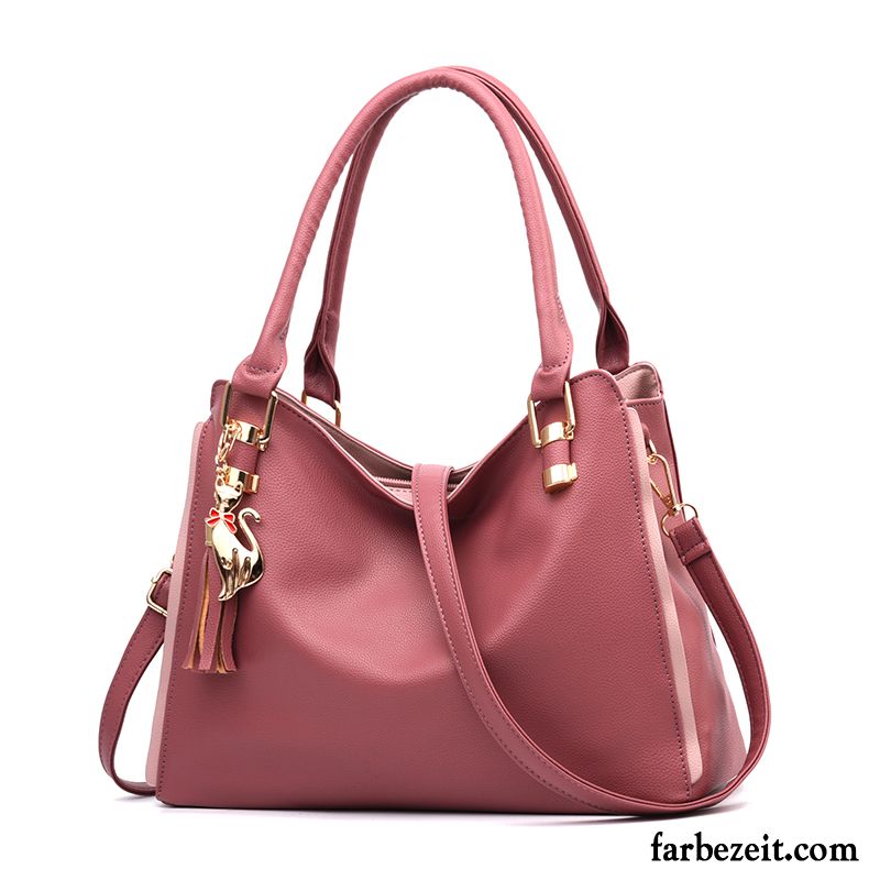 Handtaschen Damen Mama Mittleren Alters Große Tasche Neu Mode All Match Rosa