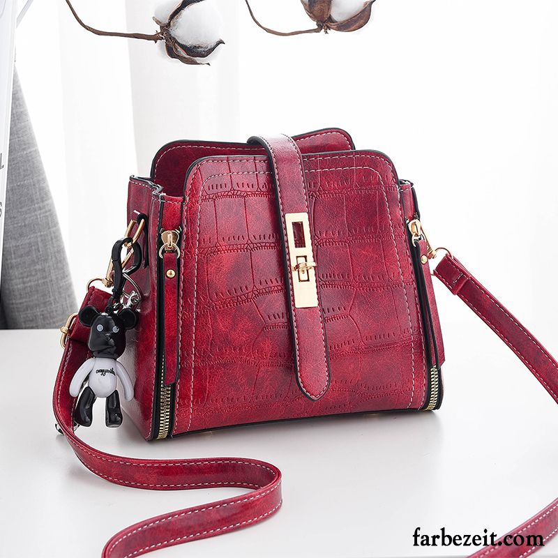 Handtaschen Damen Mini Mode Neu Trend All Match Umhängetasche Rot