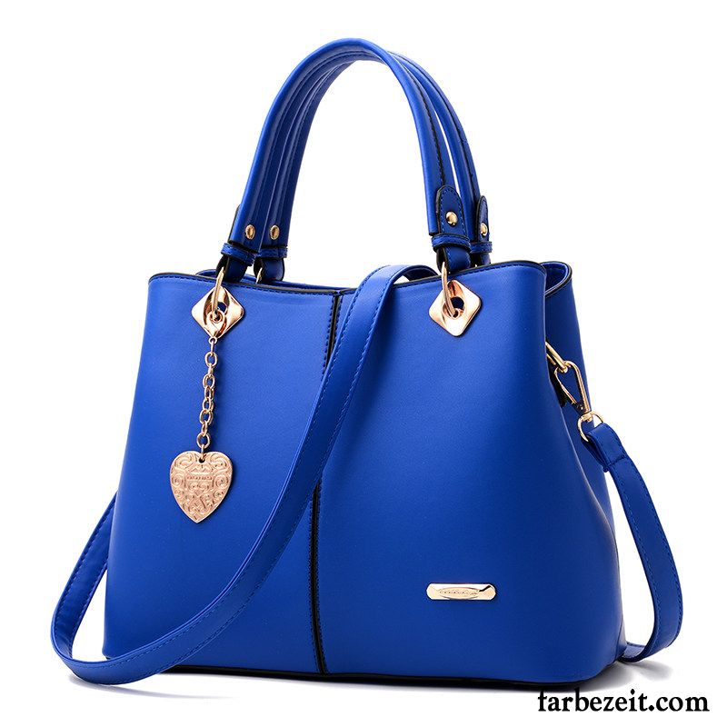 Handtaschen Damen Mode Neu All Match Trend Elegant Umhängetasche Polarblau