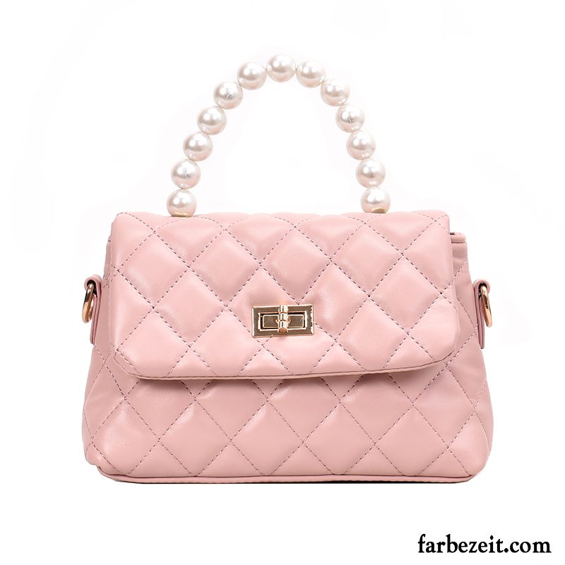 Handtaschen Damen Mode Sommer Perlen Mini Neu Duftende Rosa