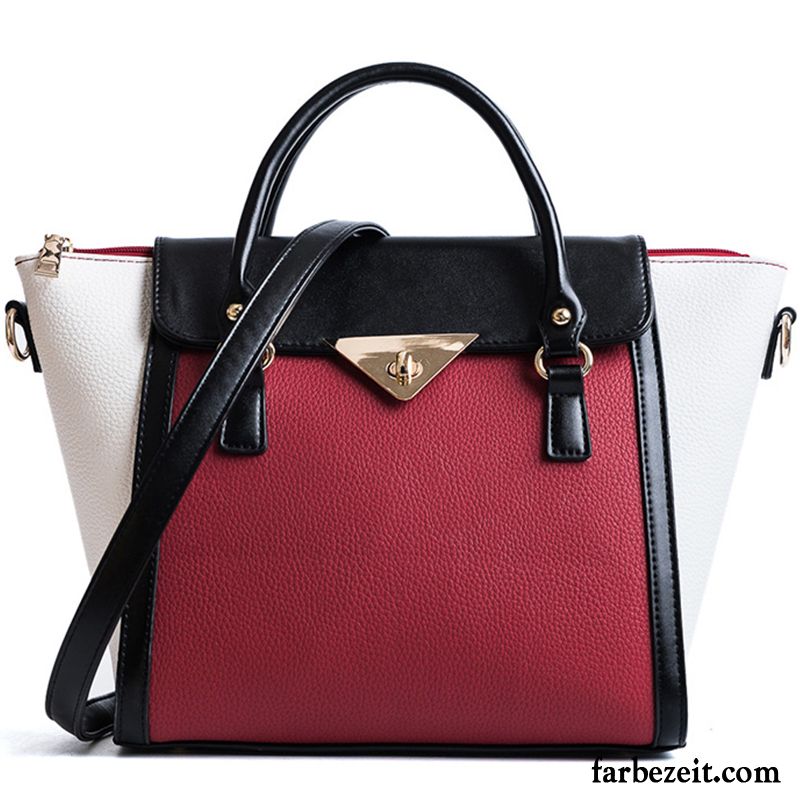 Handtaschen Damen Neu Sommer All Match Große Tasche Mit Flügel Große Kapazität Rot