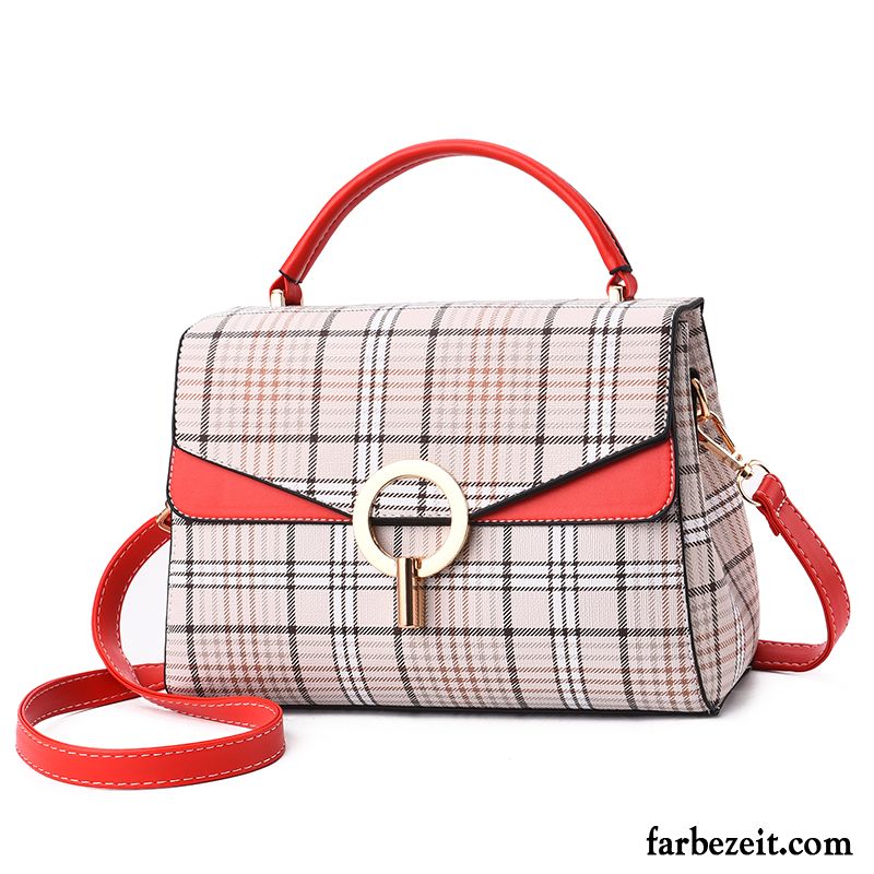Handtaschen Damen Neu Sommer Trend Einfach Umhängetasche Mini Rot
