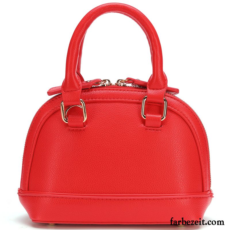 Handtaschen Damen Shell Umhängetasche Mini All Match Sommer Einfach Rot