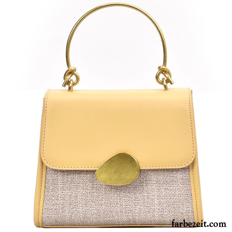 Handtaschen Damen Trend Mode All Match Neu Mini Umhängetasche Gelb