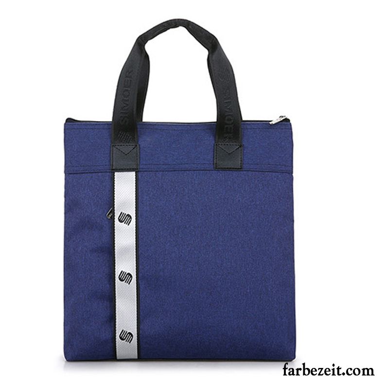 Handtaschen Herren Große Kapazität 14 Zoll Business Reißverschluss Computer Tasche Damen Blau