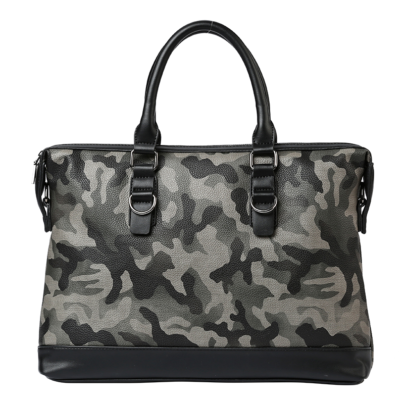 Handtaschen Herren Mode Umhängetasche Leder Freizeit Business Aktentasche Camouflage Schwarz